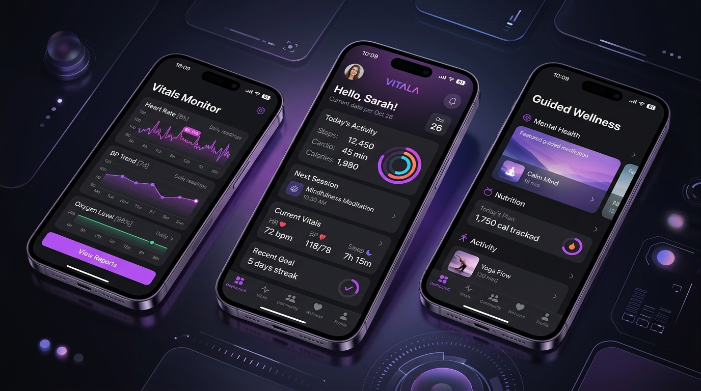 Vitala Health iOS Mobile Application Interface